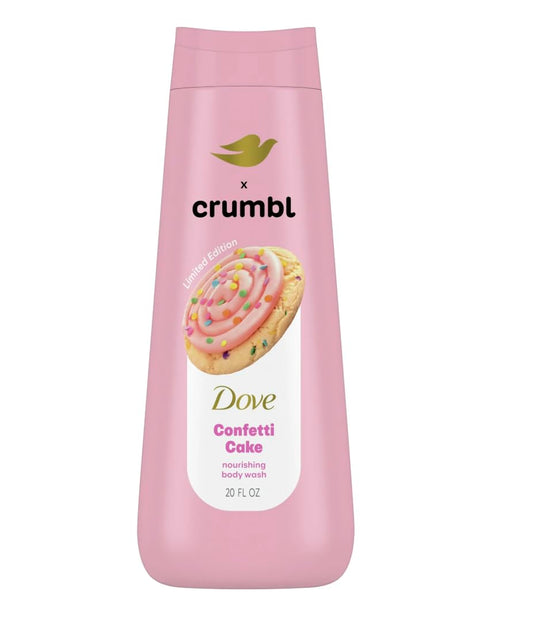 Dove x Crumbl Moisturizing Liquid Body Wash | Confetti Cake | 20oz Wash