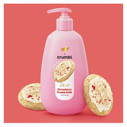 Dove X Crumbl Moisturizing Liquid Hand Wash Strawberry Crumb Cake | 2-pack, of 12 oz Hand Wash with Pump | Limited Edition (Strawberry Crumb Cake)